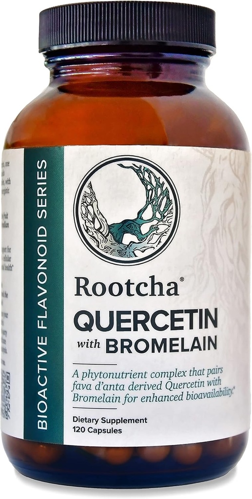 Quercetina con bromelaina - Bioactive Fava d'anta Derived Quercetina con 2400 GDU/g Bromelain 120 cápsulas