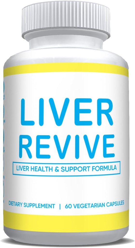 Liver Revive Natural Detox, Cleanse & Support Formula Repair w/ Artichoke, Milk Thistle, Dandelion Root, Beetroot, Milk Thistle Liver Defense Supplement Healthy Liver Function 60 Vegetarian Capsules