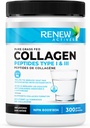 Renovar Activos Péptidos de colágeno hidrolizado Pólvora 10G por ser – Colágeno de talla superior para piel, articulaciones " Cabello – 9.4g Proteína – apoya la formación del colágeno " recuperación del músculo – Hecho en Canadá