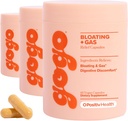 GOGO Bloating " Gas Digestive Relief, 30 Servings (Pack of 3) - Suplementos con Enzymes Digestivos, Bromelain, Ginger Root, " Milk Thistle - Supports Bloating Relief " Reduce la retención de agua