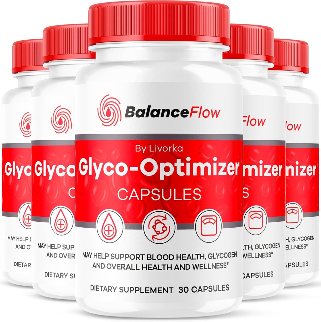(5 Pack) Balance Flow Glyco Optimizer, Balance Flow, Balance Flow Glycol Optimizer Suplemento, BalanceFlow Support Capsules, Balance Flow Blood Support Advanced Formula, 150 cápsulas para 5 meses
