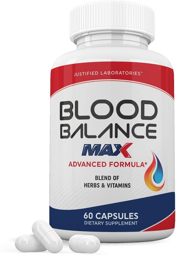 Laboratorios Justificados Balance de sangre Max 1295MG Fórmula suplemento píldoras 60 cápsulas