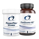 Designs for Health Hot Flash & Vaginal Support Probiotic Bundle - FemGuard-HF (60 Capsules) to Help Diminish Mild Menopause Hot Flashes + ProbioMed Women (30 Capsules) Gut & Vaginal Probiotic