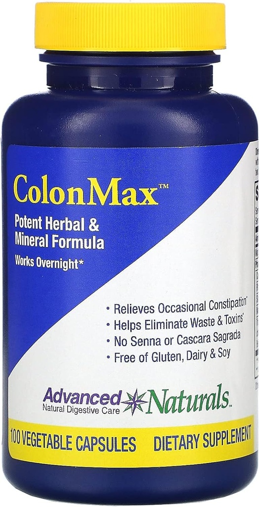 Advanced Naturals Colonmax Caps, 100 Cuenta, Azul y Blanco (16900)