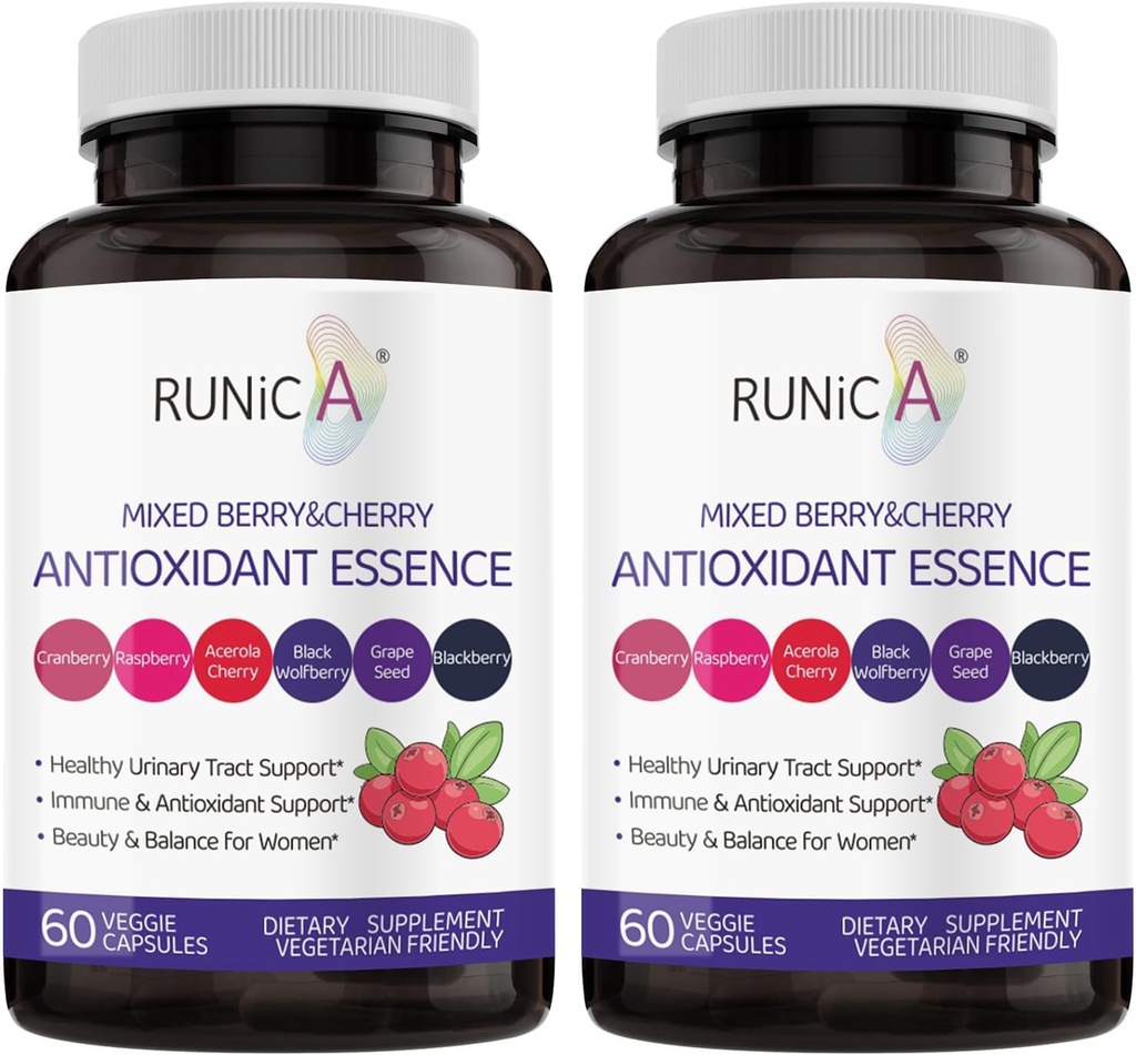 Suplemento Super Antioxidante para Mujeres - Esquí, Envejecimiento saludable, Inmune &amp; Urinary Tract Support with Cranberry, Grape Seed &amp; Berry Blend ← Complejo Nutricional