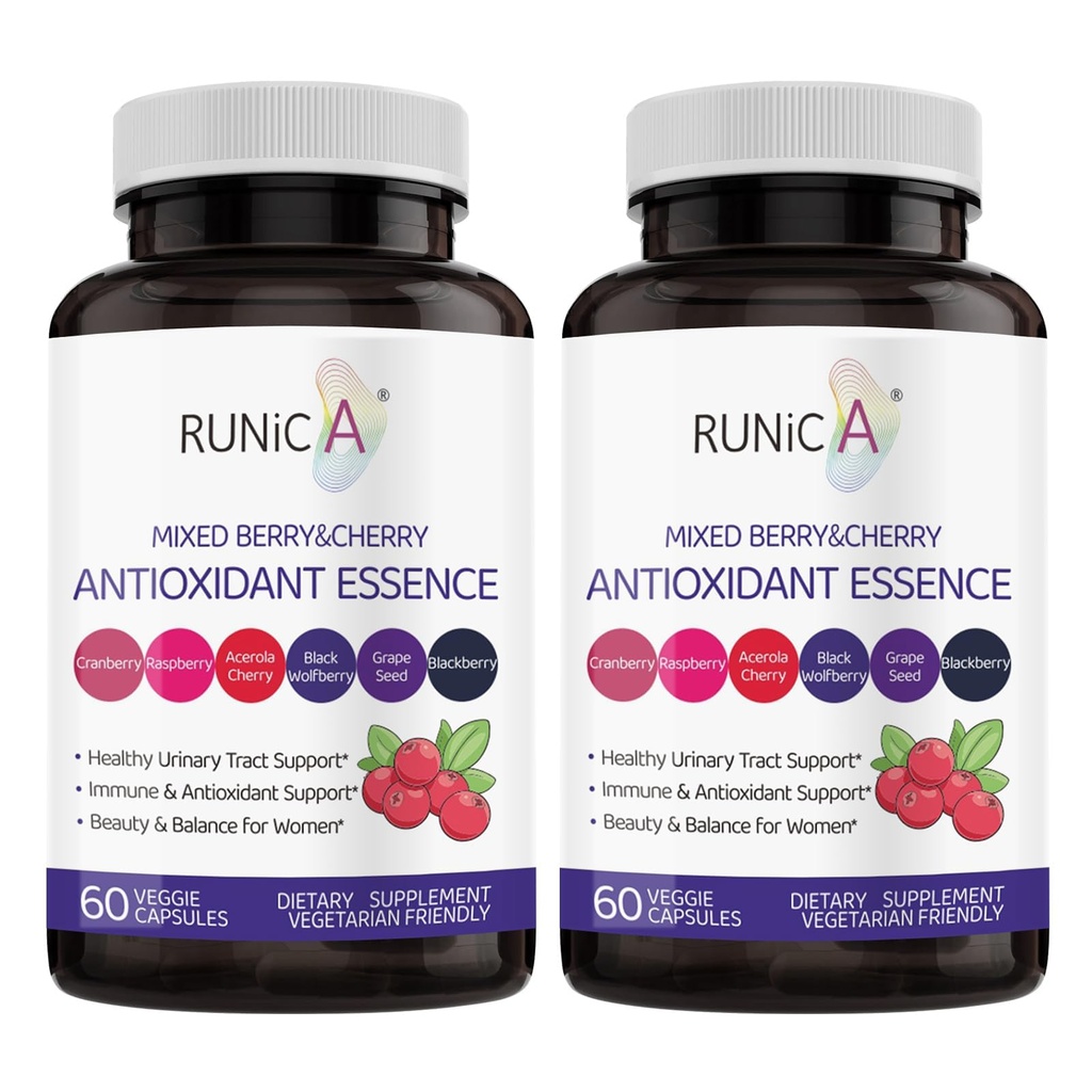 Suplemento Super Antioxidante para Mujeres - Esquí, Envejecimiento saludable, Inmune &amp; Urinary Tract Support with Cranberry, Grape Seed &amp; Berry Blend ← Complejo Nutricional
