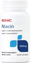 GNC Niacin 500mg, 100 Tablets, apoya la salud del vaso sanguíneo