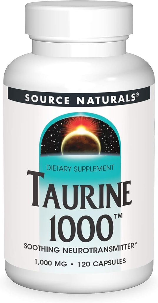 Fuente Naturales Taurina, Soothing Neurotransmitter*, 1000mg - 120 Capsules