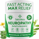 Crema de Alivio de Dolor de Neuropatía - Aliviador de Dolor de Estrés Máximo para Pie, Dedos, Manos, Legs con Aloe Vera, Arnica, MSM Vitamina B6, y Menthol para Alivio Activo Acelerado 3oz