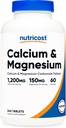 Nutricost Calcium &amp; Magnesium Carbonate 240 Tablets, 1200mg de Ca &amp; 150mg de Mg por Serving, 60 Servings- Gluten Free, Non-GMO
