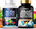 Hércules Holistic Classic Combo Bundle - Sea Moss 3000mg, Black Seed 2000mg, Ashwagandha 1000mg, Shilajit 5000mg, Panax Ginseng 1500mg, Peruano Maca 2000mg, Todo en 1 Suplementos Pack