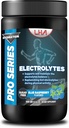 Electrolitos de hidratación Pro Series – Sabor de frambuesa azul, 300g – calcio, citrato de magnesio, gluconato de magnesio, sodio, zinc