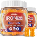 Gummies de hierro vegano Suplemento con vitamina C, B12, Folate " Turmeric - Energía " Salud inmune ← Gummy Iron Bisglycinate 18mg Gentle " Non-Constipating - Mujeres " Hombres, 2 Pack