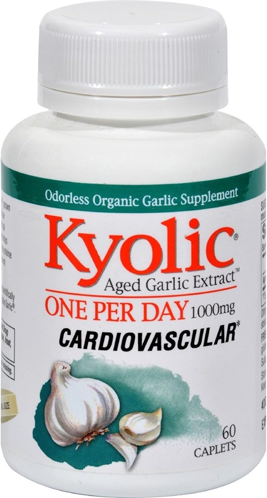 Extracto de ajo envejecido Kyolic Uno por día Cardiovascular - 1000 mg - 60 cápsulas