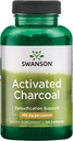 Carbón Activado de Swanson - Suplemento Natural Apoyo a la Absorción Saludable - Ayuda a w/Bloating " Mantener la regularidad del intestino - (120 cápsulas, 520 mg por servicio)