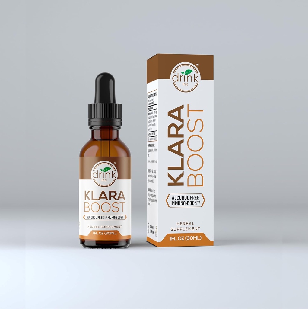 Klara Boost by Drink Inc. ← Ingredientes Naturales de Alta Potencia Libre Inmuno-Boost  30ML Suplemento Herbal Silencio Hecho de Ingredientes Naturales 100% Orgánicas y Etnicamente Silvestresadas