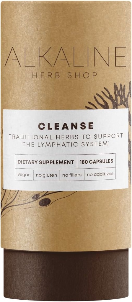 Alkaline Herb Shop Cleanse Suplemento 180 Capsules (Feliz Lymph)