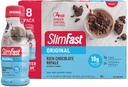 SlimFast Meal Replacement Shake, Original Rich Chocolate Royale, 10g de Listo para beber Proteína para la pérdida de peso, 11 Fl. Oz Bottle, 8 Conde