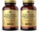Citrato de magnesio Solgar Calcio - 100 Tabletas, Pack of 2 - Non-GMO, Vegan, Gluten Gratis, Kosher - 40 Total Servings