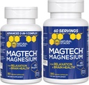 Natural Stacks Magtech Magnesium Value Bundle - 3 Formas de Magnesio - Destacando Magtein L-Threonate - Apoyos Relajación y Salud Cerebro* - 270 cápsulas totales