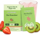 Feel Goods Gut Guardian, Organic Fiber, Probiotic & Prebiotic Powder, Sugar Free, Herbs for Bloat, Gut Health Support, Digestive Health for Men & Women, Non GMO, Vegan, Strawberry Kiwi, 15 Count