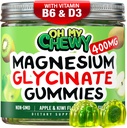 Centro-Filled Magnesium Glycinate Gummies 400MG - High Absorption for Kids, Adolescents & Adults - Suplemento para el sueño, la calma y la relajación muscular con B6 &amp; D3 - Gluten Gratis &amp; Vegan Friendly - 120 Condes