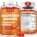 2 Pack High Absorption Magnesium Glycinate Gummies, Magnesium Gummies for Women, Hombres and Kids, Promotes Healthy Relaxation, zzZ, Muscle, Bone & Energy