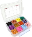 12 Compartimiento Funda de gran pill con sello hermético - Caja impermeable de gas de silicona con mapa de medicamentos (12 Compartimiento, 1 paquete)