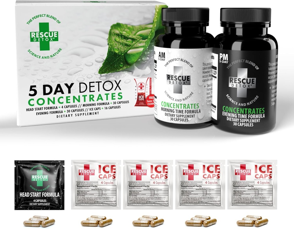 Rescue Detox 5 Day Detox Concentrates +Plus | Permanently Removes All Toxins