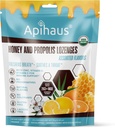 Sabores surtidos de miel y propóleos, Respiración de frescos - Soothes a Throat- Immune Apoyo con vitamina C, vitamina D y zinc, 20 Con