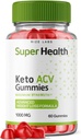 rize labs - Super Health Keto ACV Gummies - Advanced Weight Loss Formula for Belly Fat, Apple Cider Vinegar Superhealth Gummy Suplemento (60 Gummies)