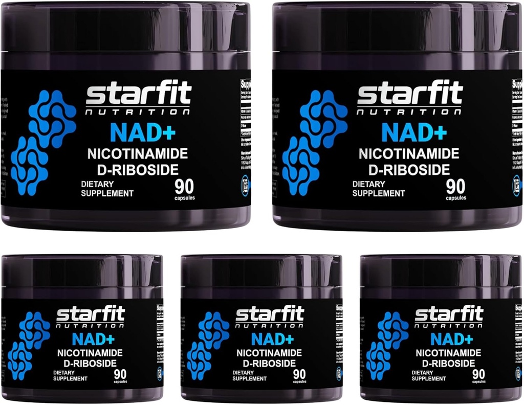 STARFIT - Nicotinamide D-Riboside, Nicotinamide Riboside para apoyar NAD+ Levels, Focus and Energy Supplement, Metabolism Support Nicotinamide Riboside NAD Supplement, 450 Capsules
