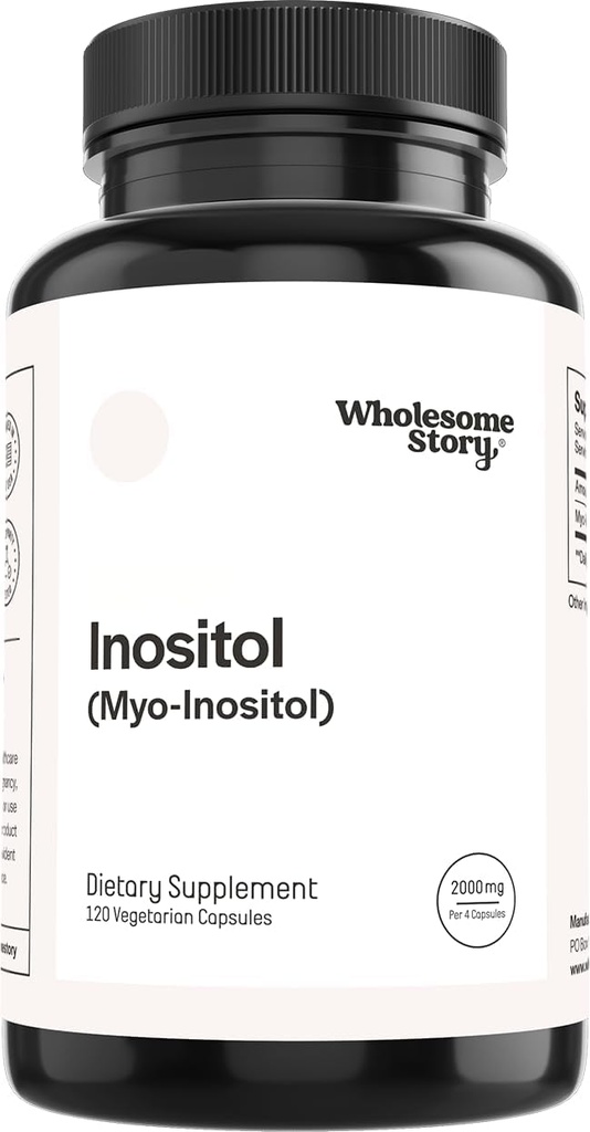 Wholesome Story Myo-Inositol Suplemento Silencio Inositol Powder Capsules Silencio Myoinositol Silencio 2000mg Por Serving Silencio 500mg Por Capsule ← Hombre y Mujer Fertilidad Suplemento  Vitamin B8  durable 120 Capsules