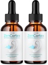(2 Pack) ZenCortex - Zen Cortex Ear Drops, ZenCortex para Tinnitus Advanced Formula Supplement, Zen Cortex All Natural Hearing Support Formula Supplement for Ear Relief Vegan Ingredients (60 Servings)