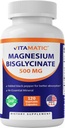 Magnesio vitamático (desde el óxido biscinado) con vitamina D3 " Zinc - 120 cápsulas de veg - apoya el músculo, la articulación, el nervio " salud del corazón - no GMO, libre de gluten