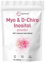 Micro Ingredients Myo-Inositol & D-Chiro Inositol Powder, 1lb (221 Servings) | 40:1 Ideal Ratio Inositol Supplement for Women | Supports Hormonal Balance & Ovarian Health | Non-GMO, Vegan, Filler-Free
