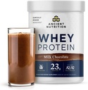 Proteínas antiguas de nutrición Fed Whey Protein, Chocolate de leche, Proteína de 23g, 20 Serviciones, Péptidos de colágeno hidrolizado, Proteína orgánica A2/A2 de leche