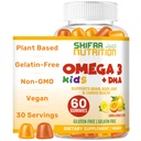 Gelatin Free Kids Omega 3 Gummies w/DHA 30 Servings. Omega 3 de base vegetal para niños. Gluten Free " Non-GMO DHA Gummies. Niños Omega 3 Gummies para niños. Omega 3 Kids to Support Brain &amp; Immune System