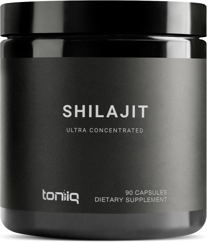 Toniiq Ultra Concentrado 40% Fulvic Acid Shilajit para Hombre - Puro 10:1 Extracto Tercera Parte Tested 10x Potency Capsules- High in Potency and Trace Minerals - Made in GMP Certified Facility