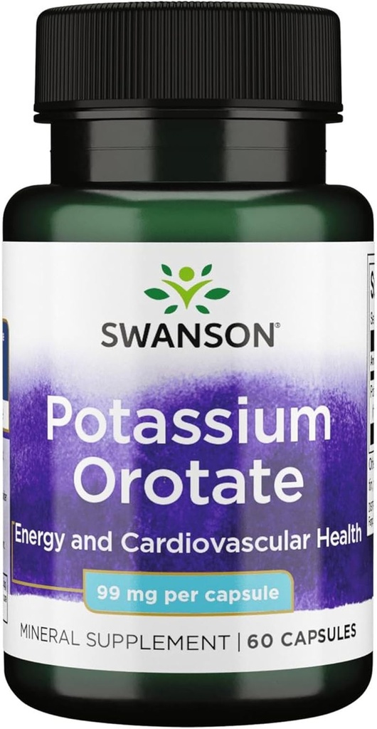 Swanson Potassium Orotate 99 Milligrams 60 Capsules