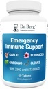 Dr. Berg Emergency Immune Support w/Echinacea - Potent Blend of Herbal Extracts (Warning: Strong Herbal Smells) - Immune Support Supplement Incluye 2.000 UIs de Vitamina D > 10 mg de zinc - 60 Tablets