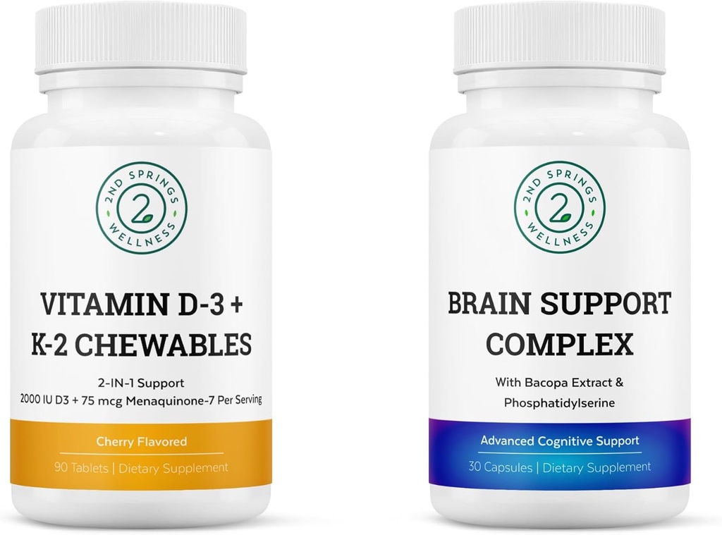 Vitality Boost Bundle: Vitamina D3+K2 &amp; Brain Support Complex