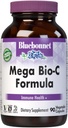 Bluebonnet Nutrition Mega Bio-C Fórmula cápsulas vegetales, alta potencia vitamina C amortiguada, para Immune Health, Soy Free, Gluten Free, Non-GMO, Kosher, Dairy Free, Vegan, 90 Conde