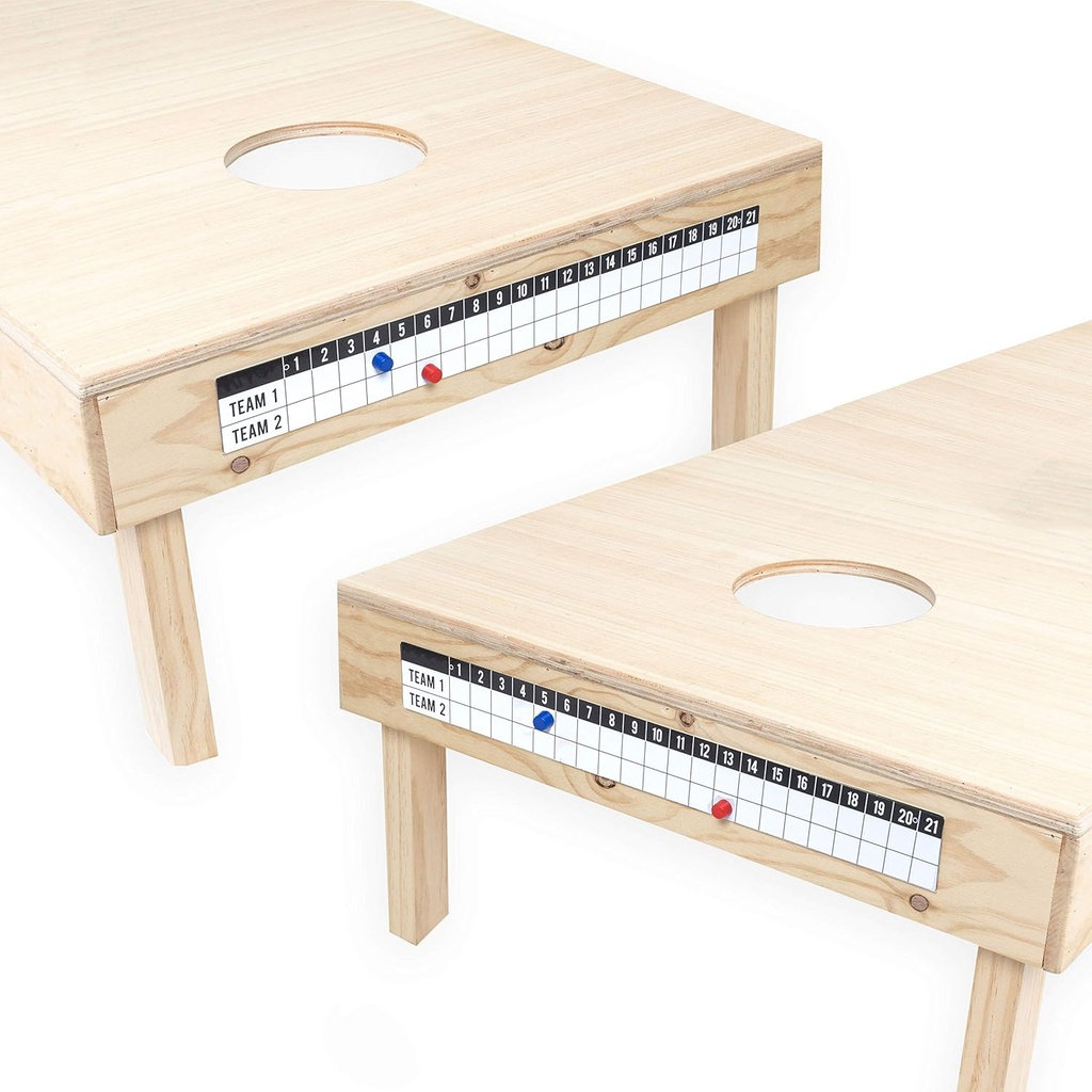 Barcaloo Cornhole Scoreboard Metal Decal with 2 Magnetic Score Keepers for Corn Hole Boards