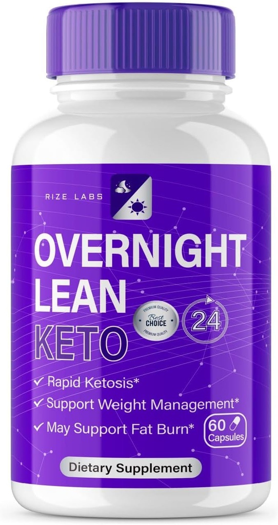 rize labs Overnight Lean Keto Capsules - Overnight Lean Weight Loss Keto Pills Support Maximum Strength Formula Keto+ACV Reseñas de suplementos sobre Pastilla nocturna (60 cápsulas)