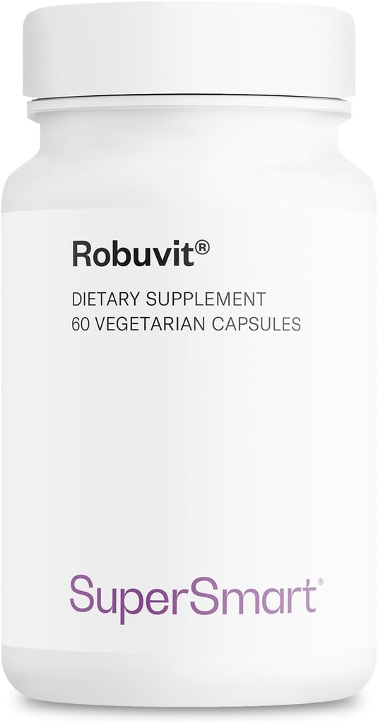 Supersmart Robuvit (Extracto de madera de roble francés) 200 mg por día - Suplemento energético " Antioxidante ← No GMO " Gluten Free - 60 cápsulas vegetarianas