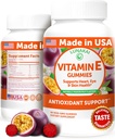 Lunakai EE.UU. hizo vitamina E Gummies 400IU con vitamina C - Delicious, Vegan, Suplemento no OGM para el soporte diario de piel y ojo, 60ct