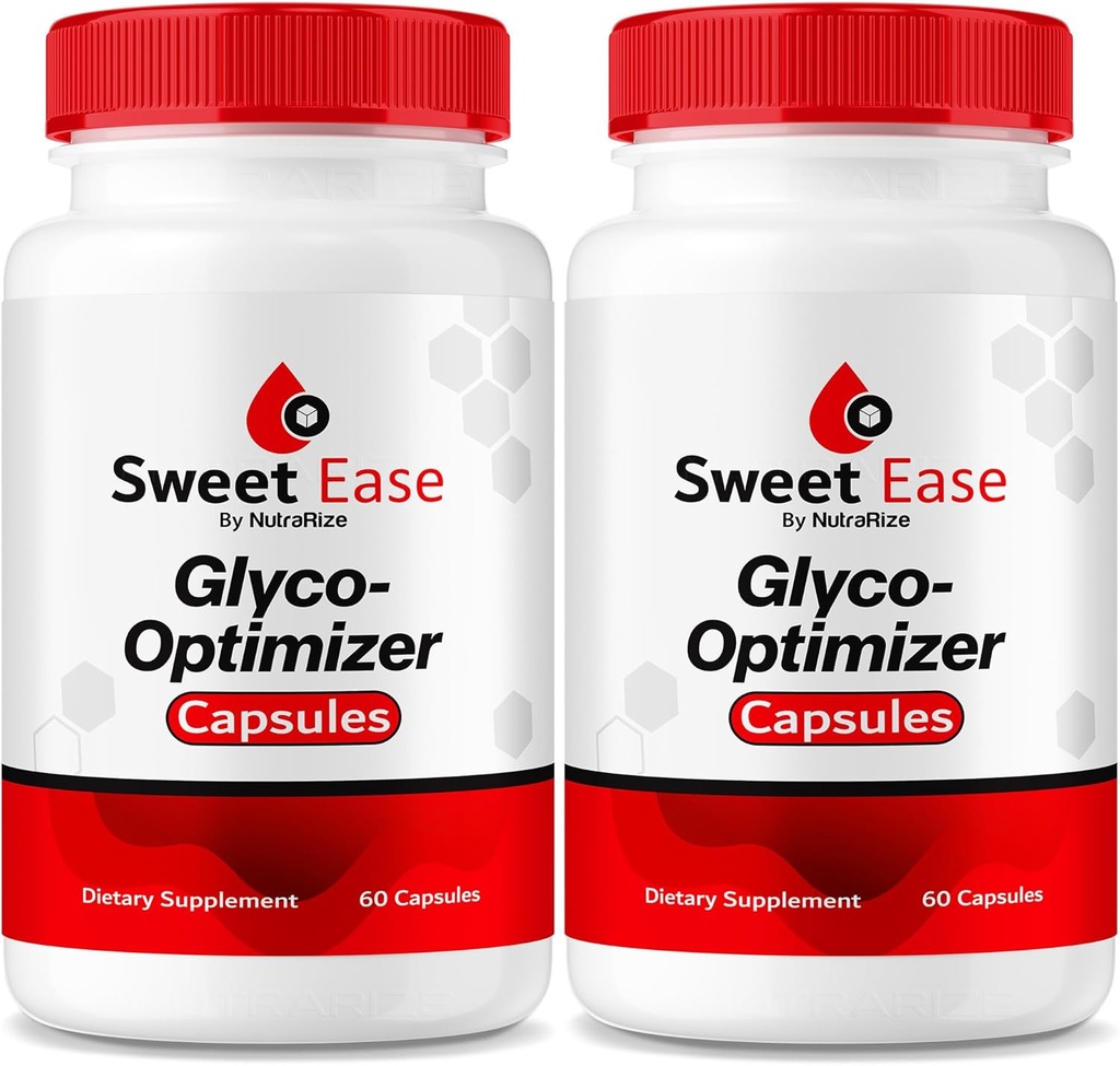 NutraRize (Pack of 2 Sweet Ease Glyco Optimizer Capsules, Glyco Support, Natural Blood Support Pills, Reliever Glycogen Pressure Review (120 Capsules)