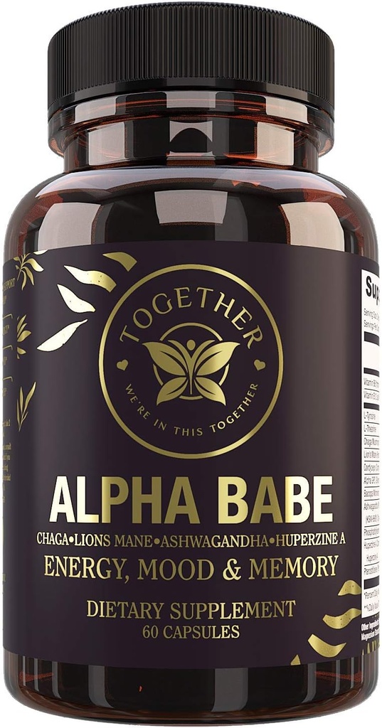 Were In This Together Alpha Babe | Nootropic Supplement | Memory Mood Energy | Nootropics Lions Mane Chaga Ashwagandha