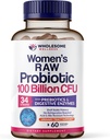 Pleno Wellness Dr. Formulated Raw Probiotics for Women 100 Billion CFUs Capsules with Prebiotics, Digestive Enzymes, Approved for Adults, Shelf Stable Supplement